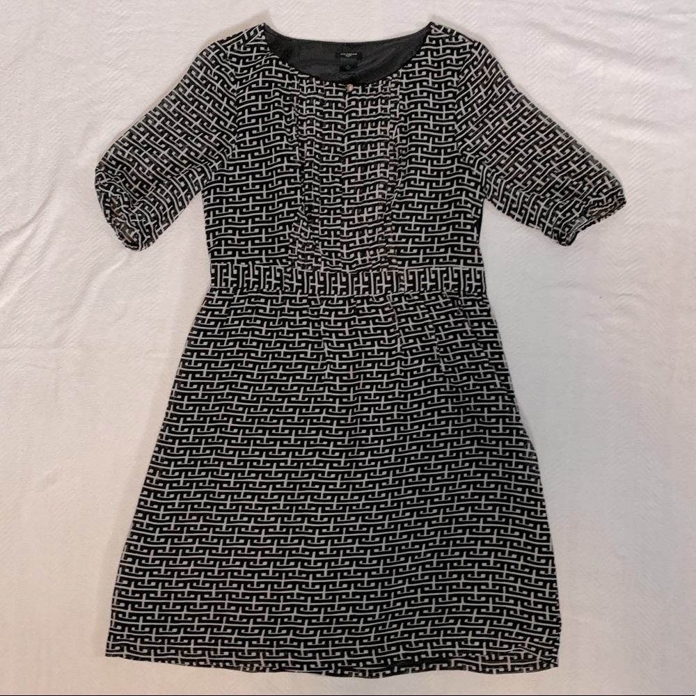Ann Taylor black and white dress